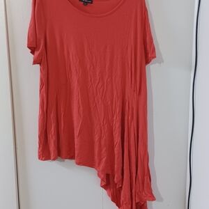Lane Bryant Asymmetrical Coral Tee
